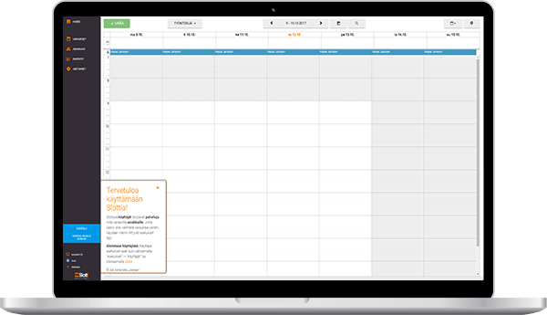 Vista en Slotti después de registrarse, mostrada en una computadora portátil.